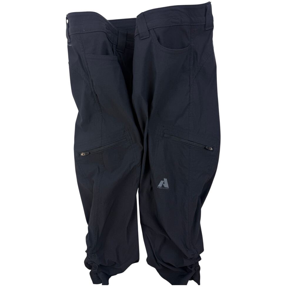Eddie Bauer First Ascent Guide Pro Hiking Capris Womens 6 Black Cinch Hem - Picture 15 of 16